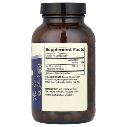 Dr. Mercola, Pau D'Arco, 120 Capsules (500 mg per Capsule)