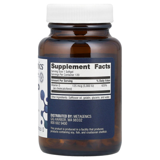 Metagenics Vitamin D3 5000 120 Capsules