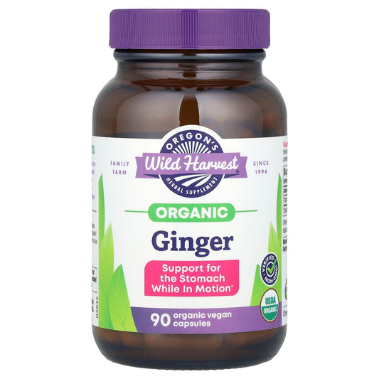 Oregon's Wild Harvest, Organic Ginger, 90 Vegan Capsules (500 mg per Capsule)