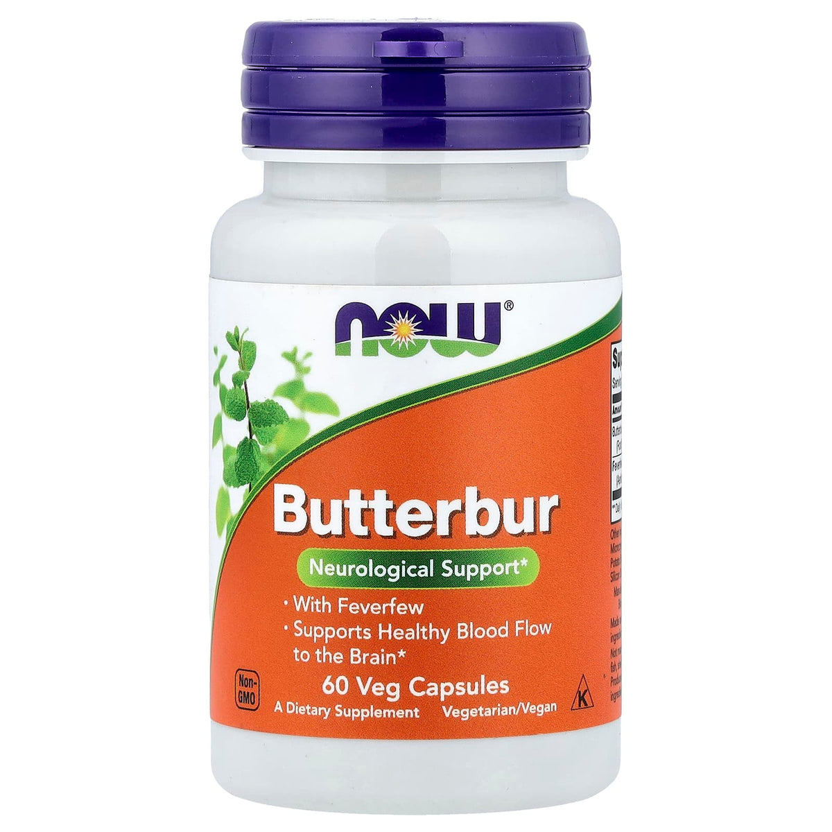 NOW Foods Butterbur Feverfew 60 Veg 60 Veg Capsules