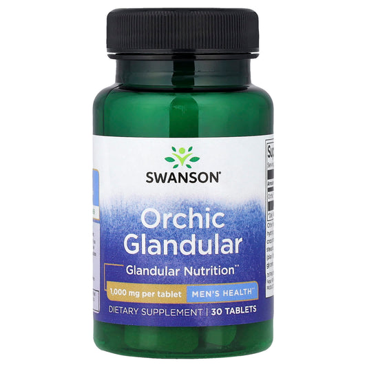 Swanson Vitamins, Orchic Glandular, Men's Health, 1,000 mg, 30 Tablets
