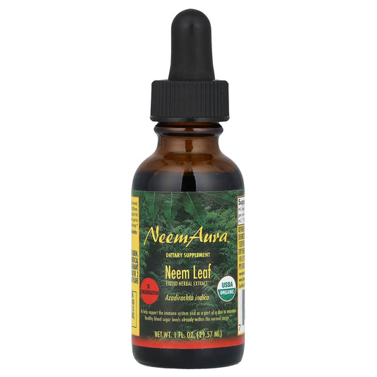 NeemAura, Neem Leaf, Liquid Herbal Extract, 1 fl oz (29.57 ml)