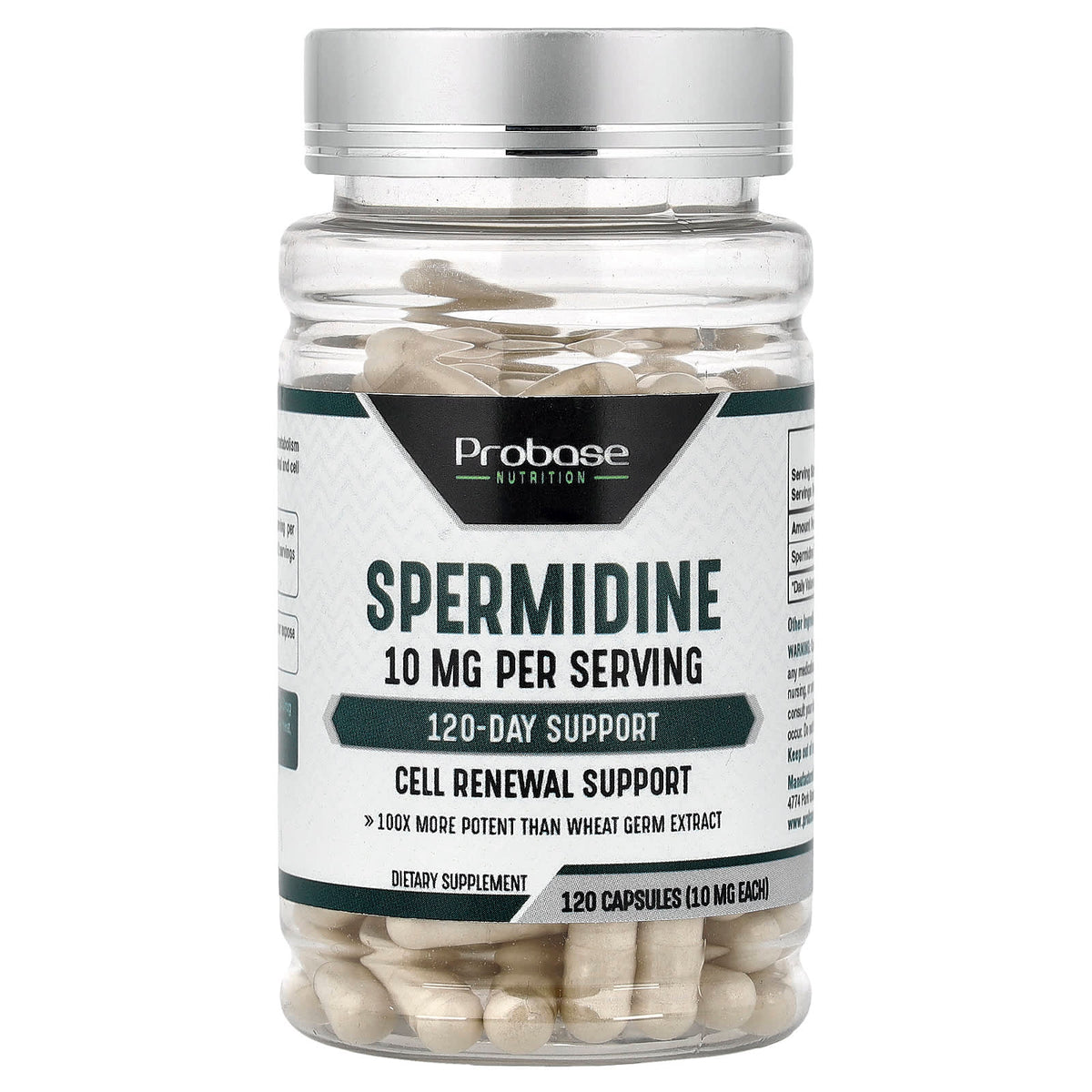 Probase Nutrition Spermidine 10 mg 120 Caps