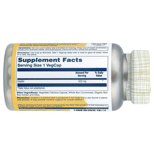 Solaray, Inositol, 500 mg, 100 VegCaps