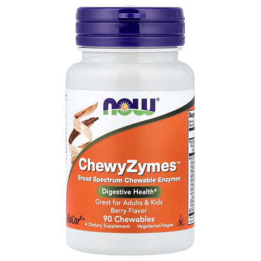 NOW Foods, ChewyZymes, Natural Berry Flavour, 90 Chewables