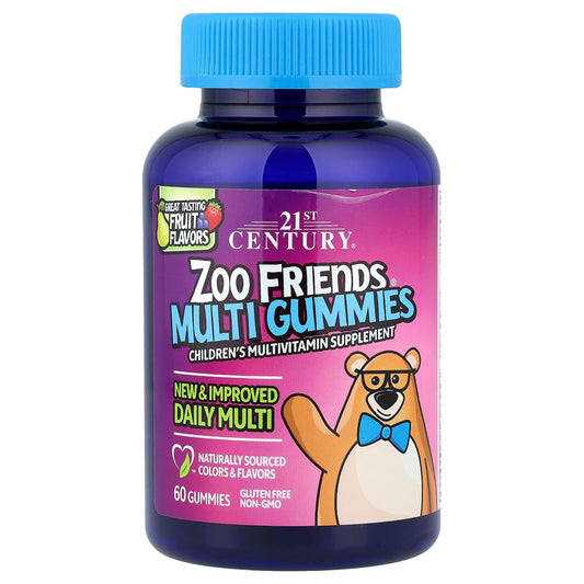 21st Century, Zoo Friends®, Multi Gummies, Fruit, 60 Gummies