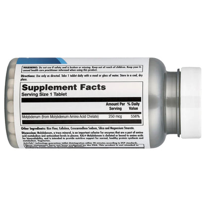 KAL Molybdenum 250 mcg 100 Tabs
