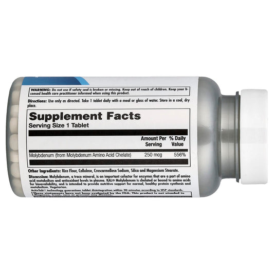 KAL Molybdenum 250 mcg 100 Tabs