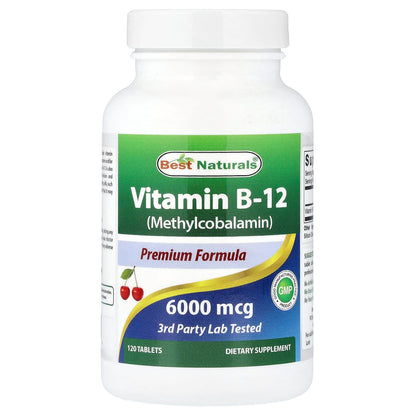 Best Naturals Vitamin B-12 Methylcobalamin 120 Tablets
