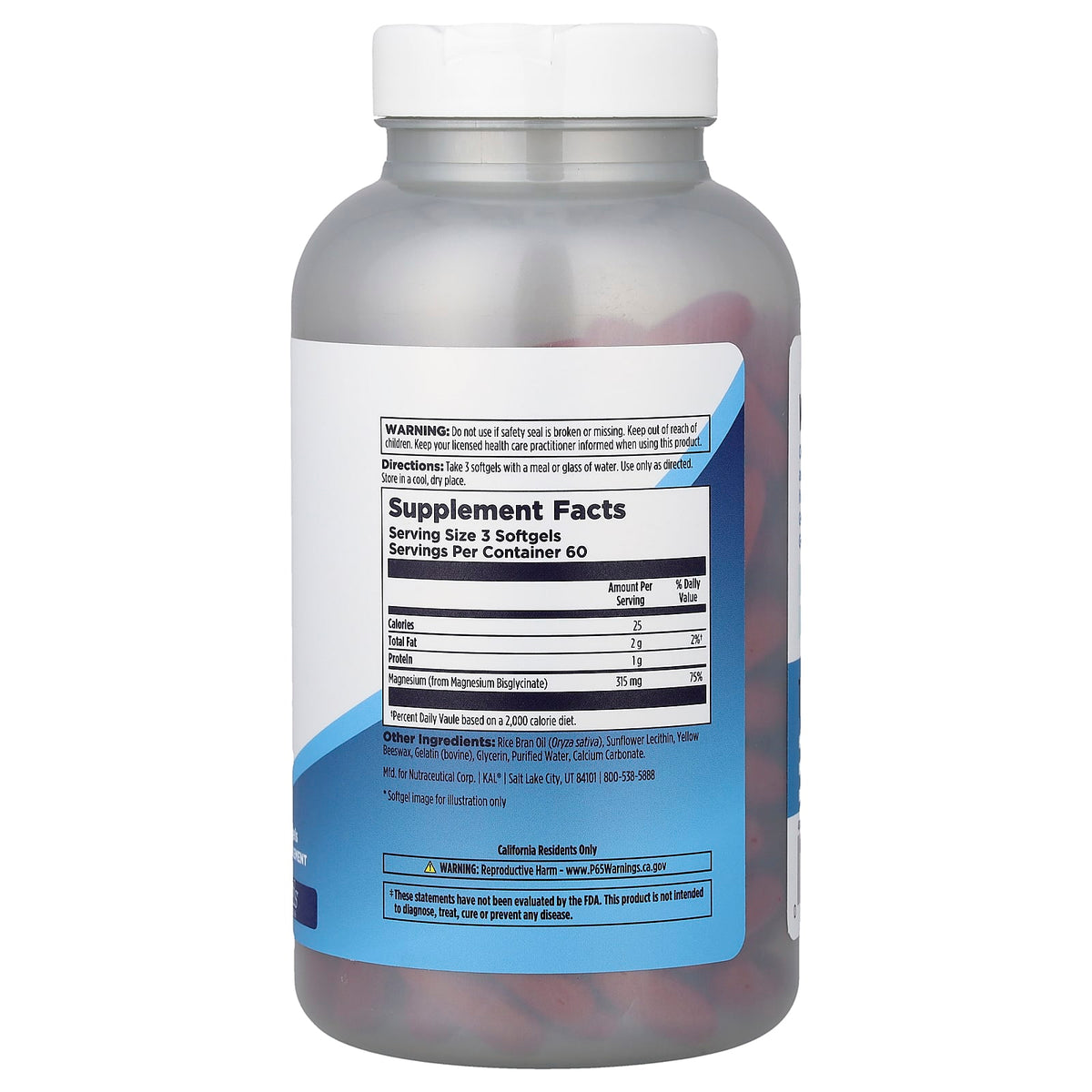 KAL Magnesium Glycinate 105 mg 180 Tabs