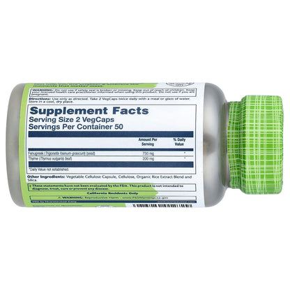 Solaray True Herbs Fenugreek Thyme 100 VegCaps 100 VegCaps