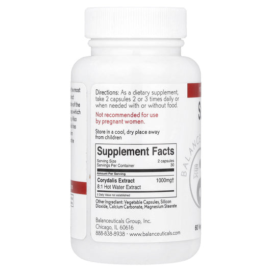 Balanceuticals, Super Corydalis™, 60 Vegetarian Capsules (500 mg per Capsule)