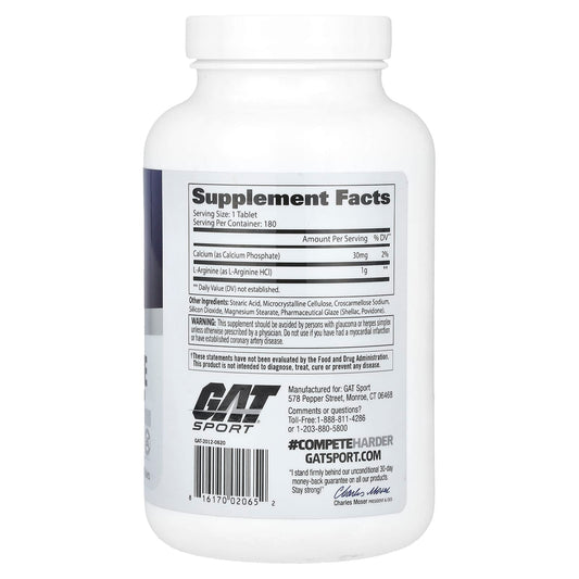 GAT, L-Arginine, Free Form, 180 Tablets