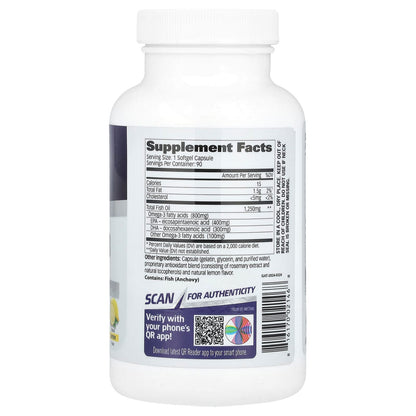 GAT, Omega-3, Lemon, 90 Softgels