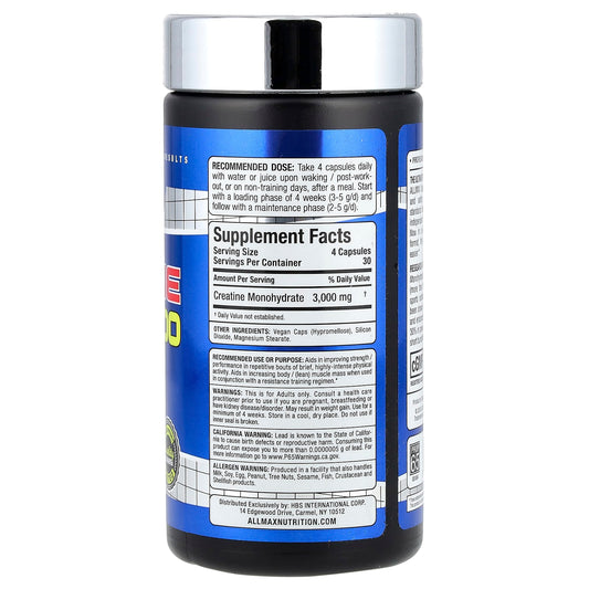 ALLMAX, Creatine 3000, 120 Veggie Caps (750 mg per Capsule)