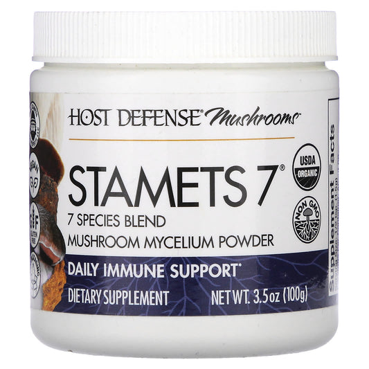 Fungi Perfecti, Stamets 7, Mushroom Mycelium Powder, Daily Immune Support, 3.5 oz (100 g)