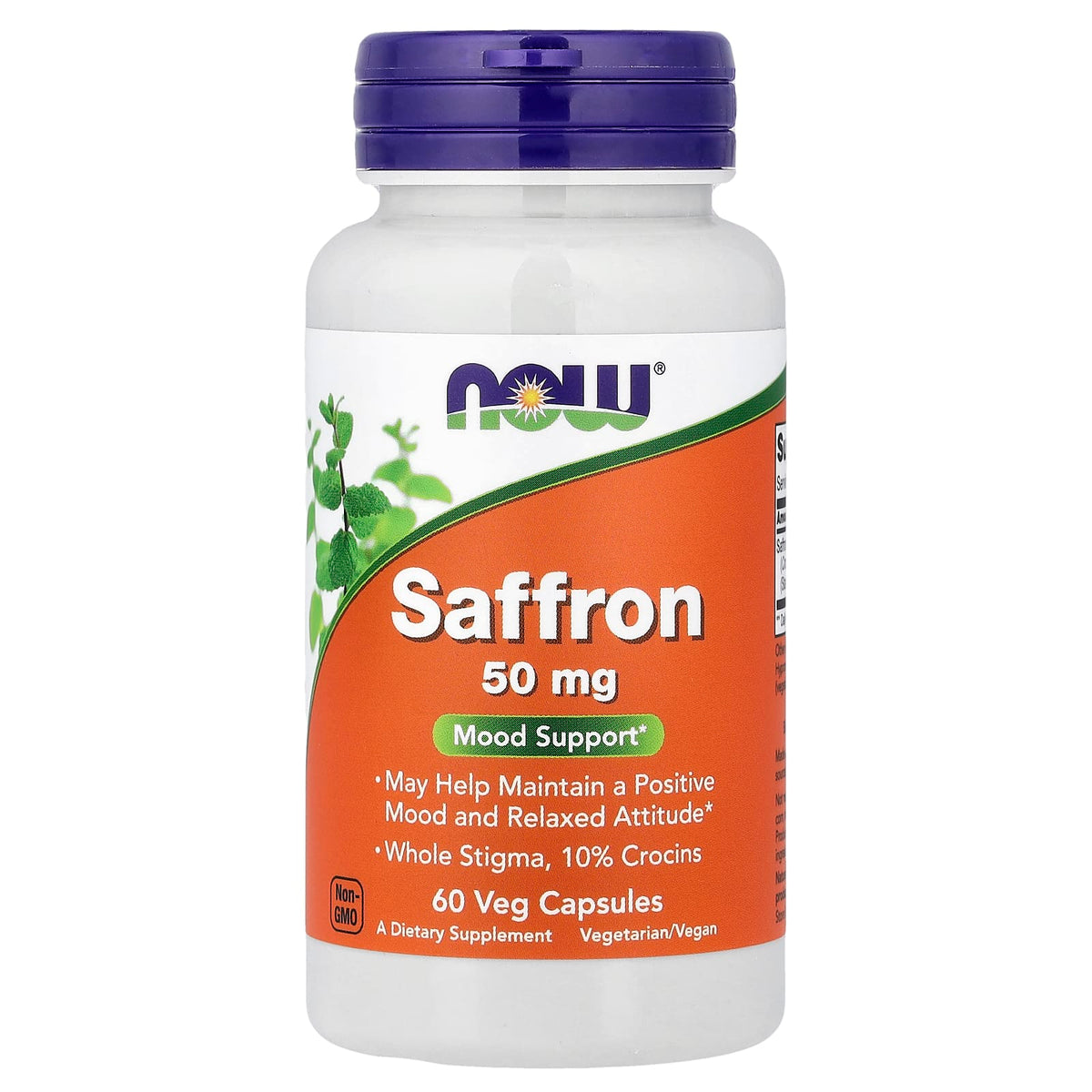 NOW Foods Saffron 50 mg 60 Veg Caps