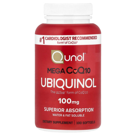 Qunol Mega CoQ10 Ubiquinol 100 mg 100 Caps