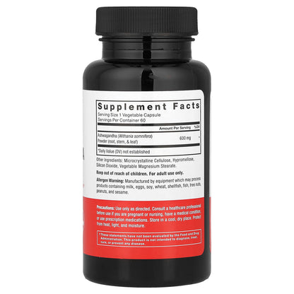 Force Factor Ashwagandha 600 mg 60 Veg Caps