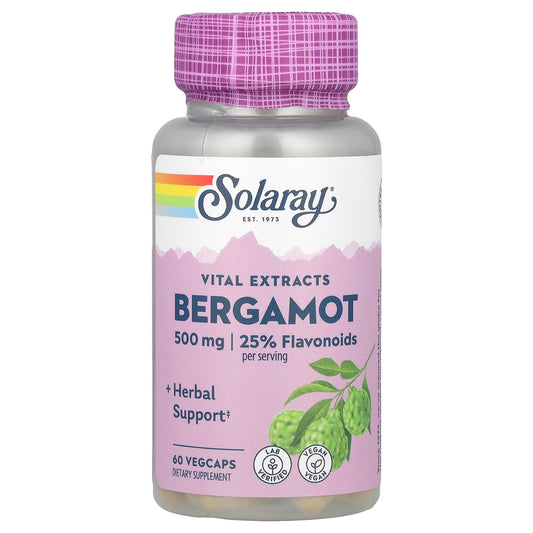 Solaray, Vital Extracts, Bergamot, 60 Vegcaps