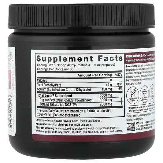 Force Factor, Total Beets®, Original Drink Powder, Black Cherry, 201 g (7.1 oz)