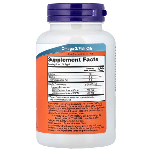 NOW Foods Super -6-9 Fish Oil 90 Softgels Heart Brain Health