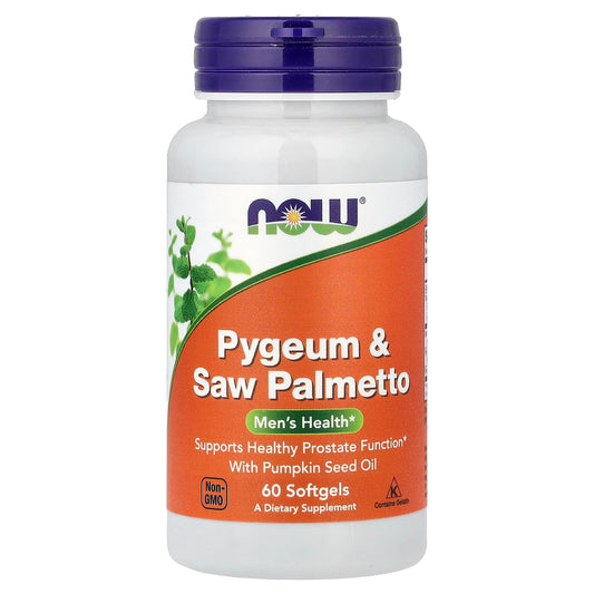 NOW Foods, Pygeum & Saw Palmetto, 60 Softgels