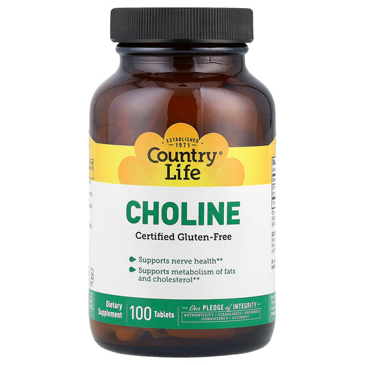 Country Life, Choline, 266 mg, 100 Tablets