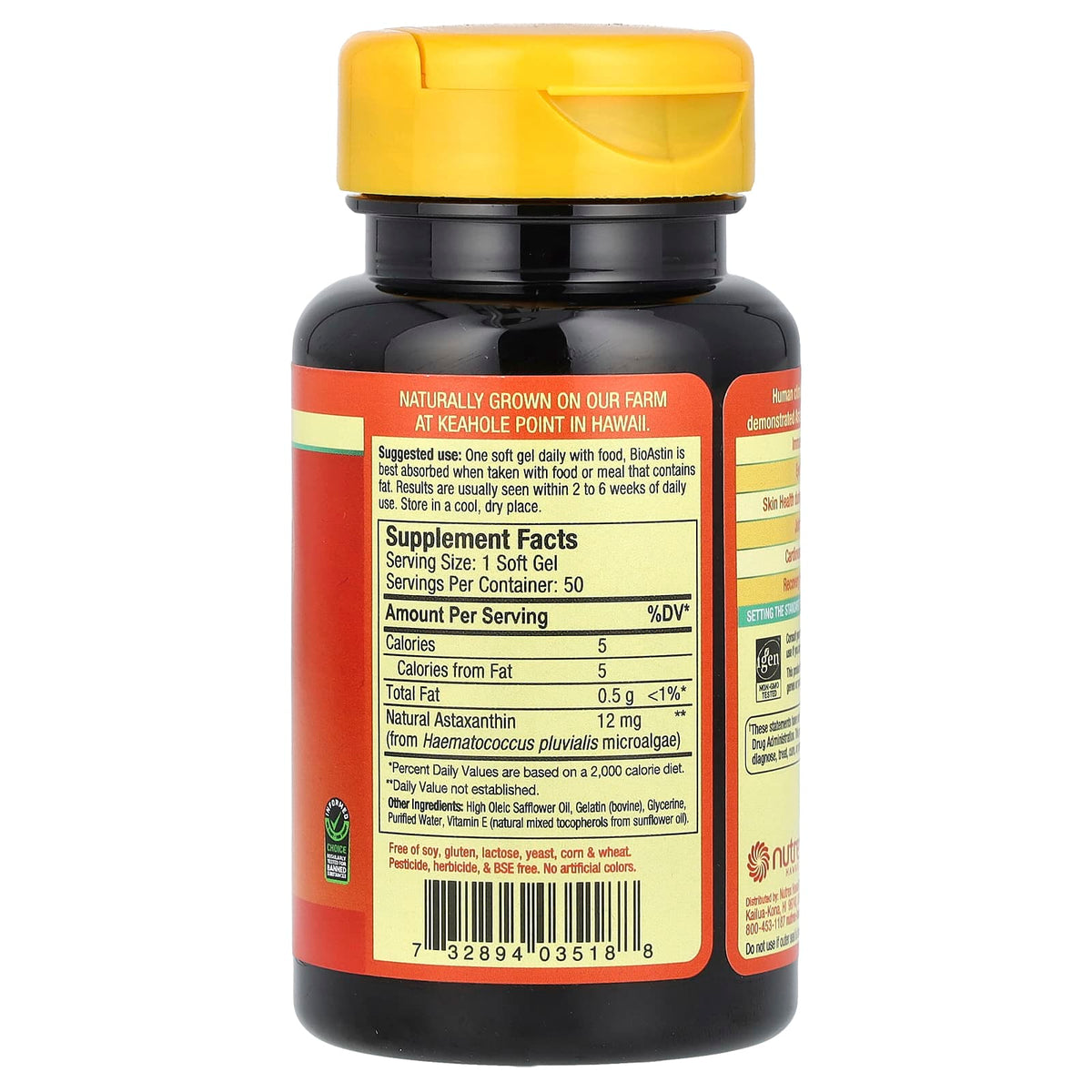 Nutrex Hawaii BioAstin, Hawaiian Astaxanthin 12 mg 50 Softgels