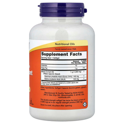 Now Foods, Black Currant Oil, 1,000 mg, 100 Softgels