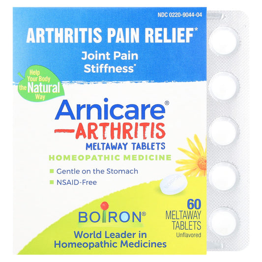 Boiron, Arnicare, Arthritis, Meltaway Tablets, Unflavoured, 60 Meltaway Tablets