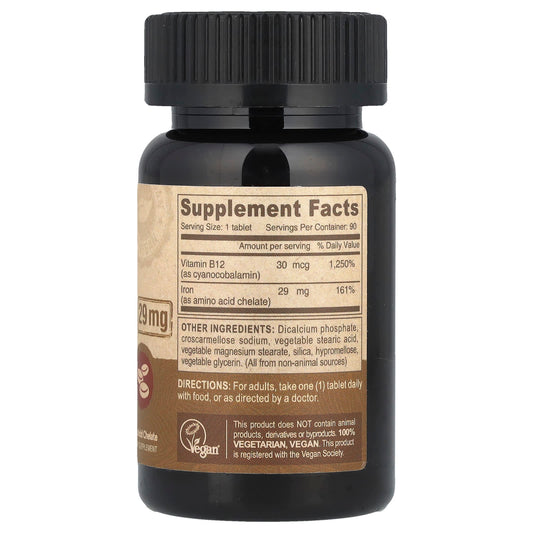 Deva, Vegan, Chelated Iron, 29 mg, 90 Tablets