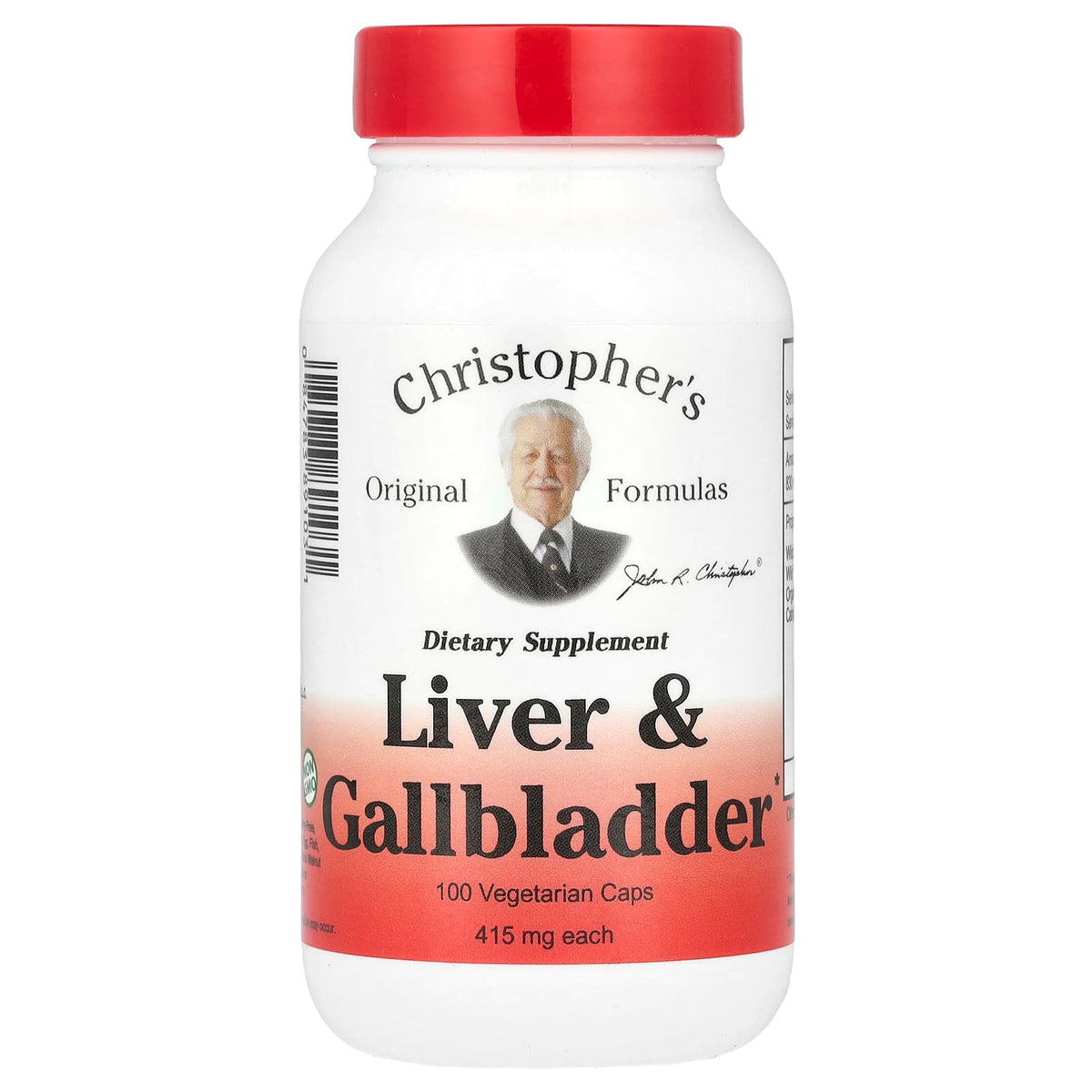 Christopher's Original Formulas Liver & Gallbladder 415 mg 100 Vegetarian Caps