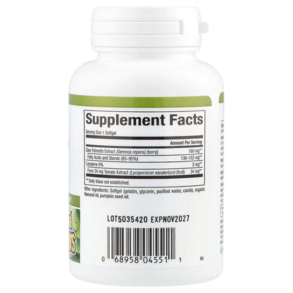 Natural Factors, HerbalFactors®, Saw Palmetto with Lycopene, 60 Softgels