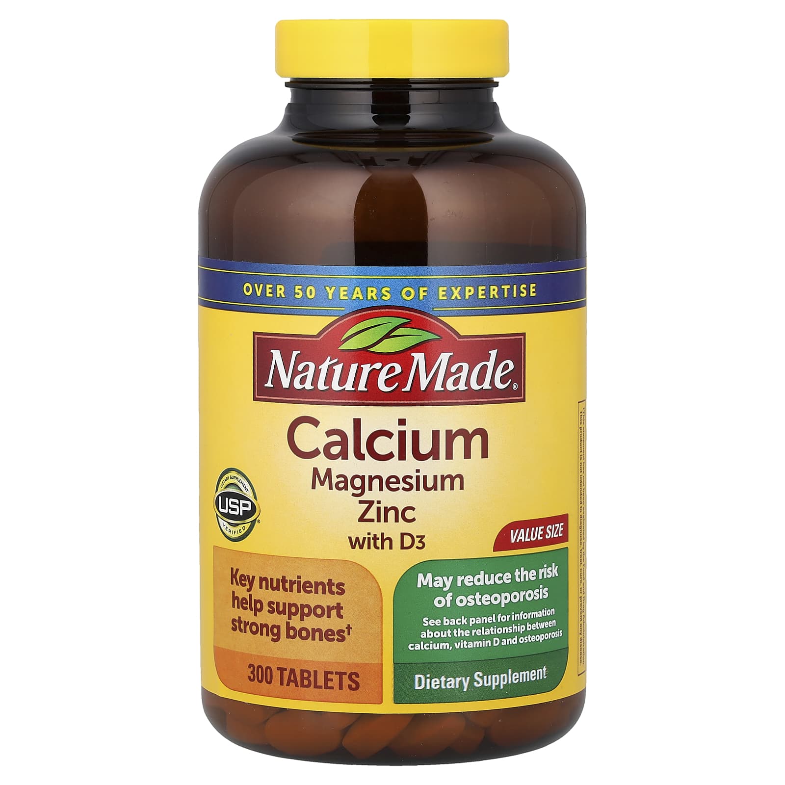 Nature Made, Calcium Magnesium Zinc with Vitamin D3, 300 Tablets