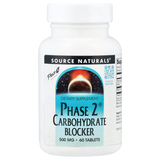 Source Naturals, Phase 2® Carbohydrate Blocker, 500 mg, 60 Tablets
