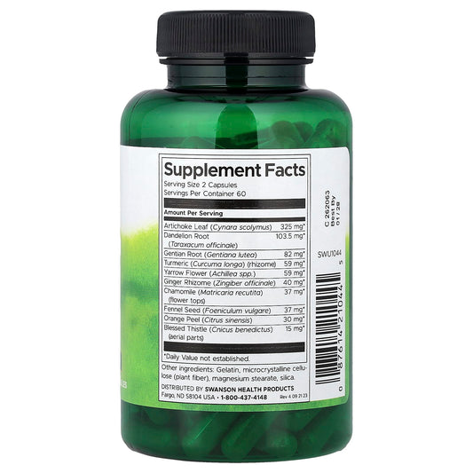 Swanson Vitamins, Bavarian Herbal Bitters, Alcohol-Free, 120 Capsules