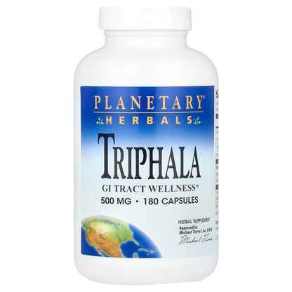 Planetary Herbals, Triphala, GI Tract, 1000 mg, 180 Capsules