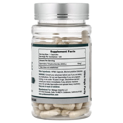 Probase Nutrition Spermidine 10 mg 120 Caps