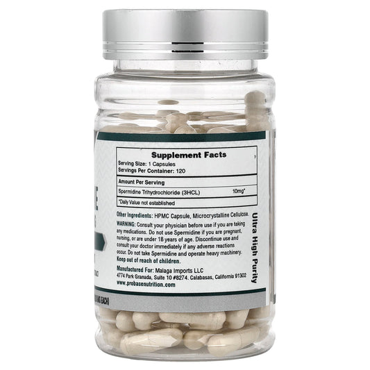 Probase Nutrition Spermidine 10 mg 120 Caps