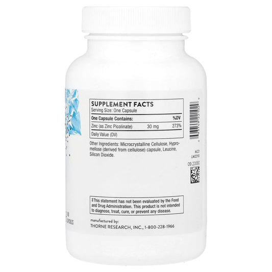 Thorne Zinc Picolinate 30 mg 180 Caps