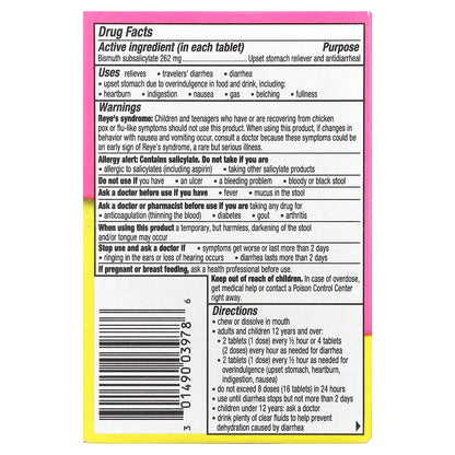 Pepto Bismol Chewables 131 mg per Tablet