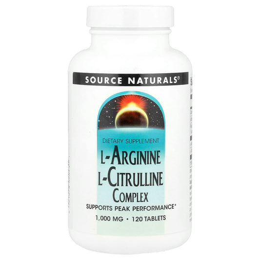 Source Naturals, L-Arginine L-Citrulline Complex, 120 Tablets