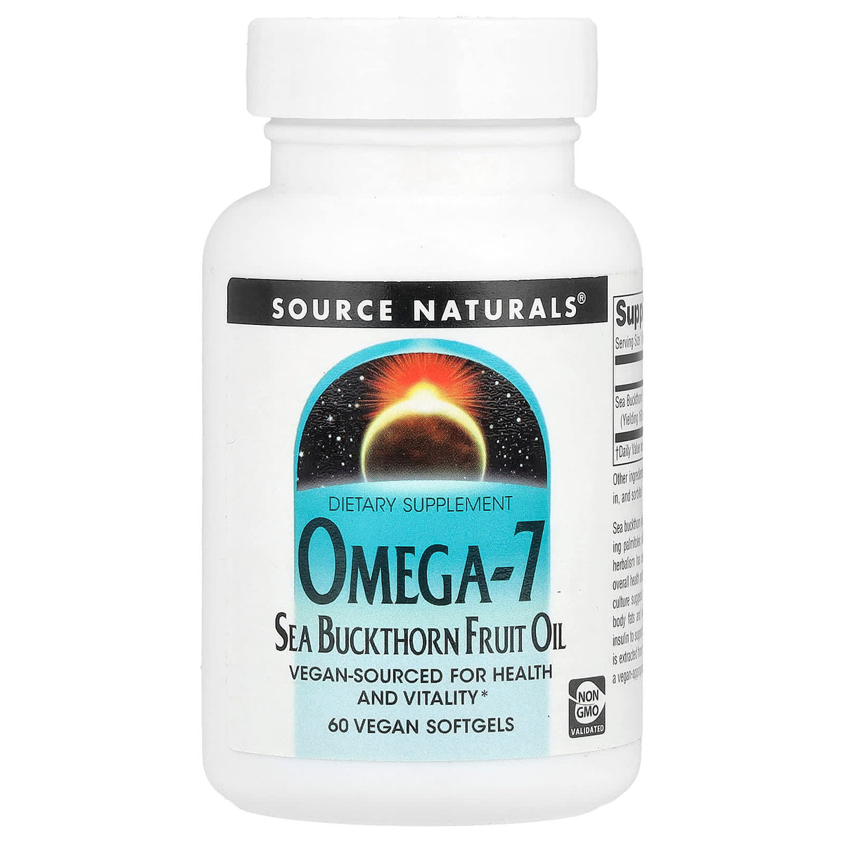 Source Naturals, Omega-7, Seabuckthorn Fruit Oil, 60 Vegi Softgels
