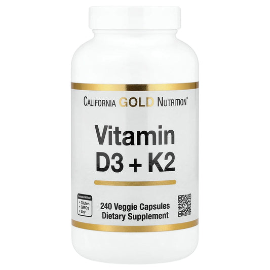 California Gold Nutrition Vitamin D3 + K2 240 Caps