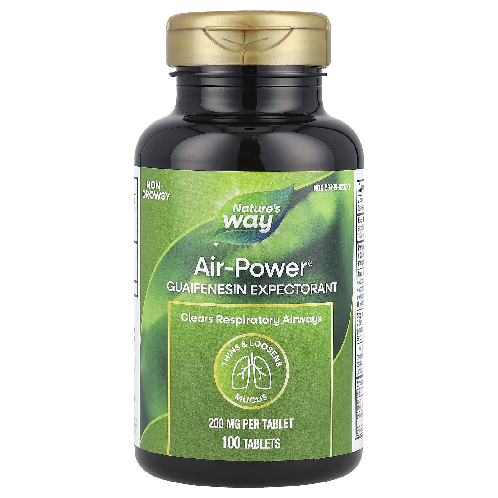 Nature's Way, Air-Power, Guaifenesin Expectorant, 200 mg, 100 Tablets