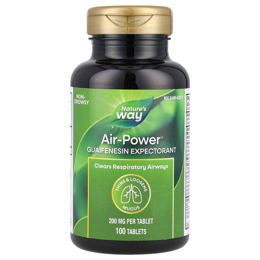Nature's Way, Air-Power, Guaifenesin Expectorant, 200 mg, 100 Tablets