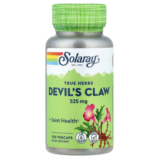 Solaray, Ture Herbs, Devil's Claw, 525 mg, 100 veg caps