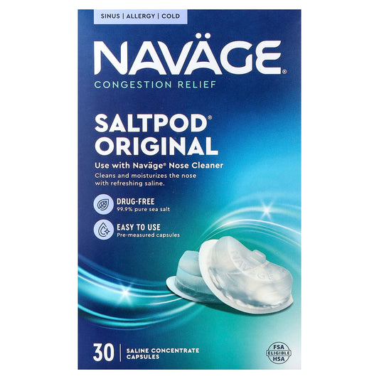 Navage Saltpod Congestion Relief 30 Saline 30 Saline Concentrate Capsules