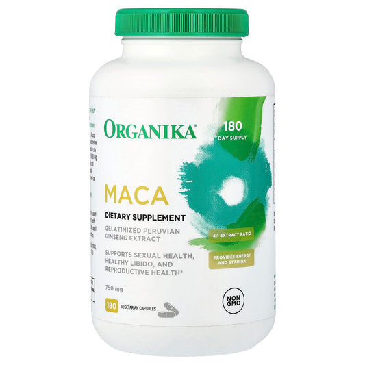 Organika, MACA, 750 mg, 180 Vegetarian Capsules